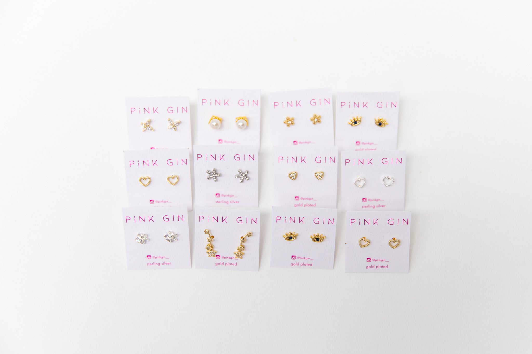 Pink gin store earrings